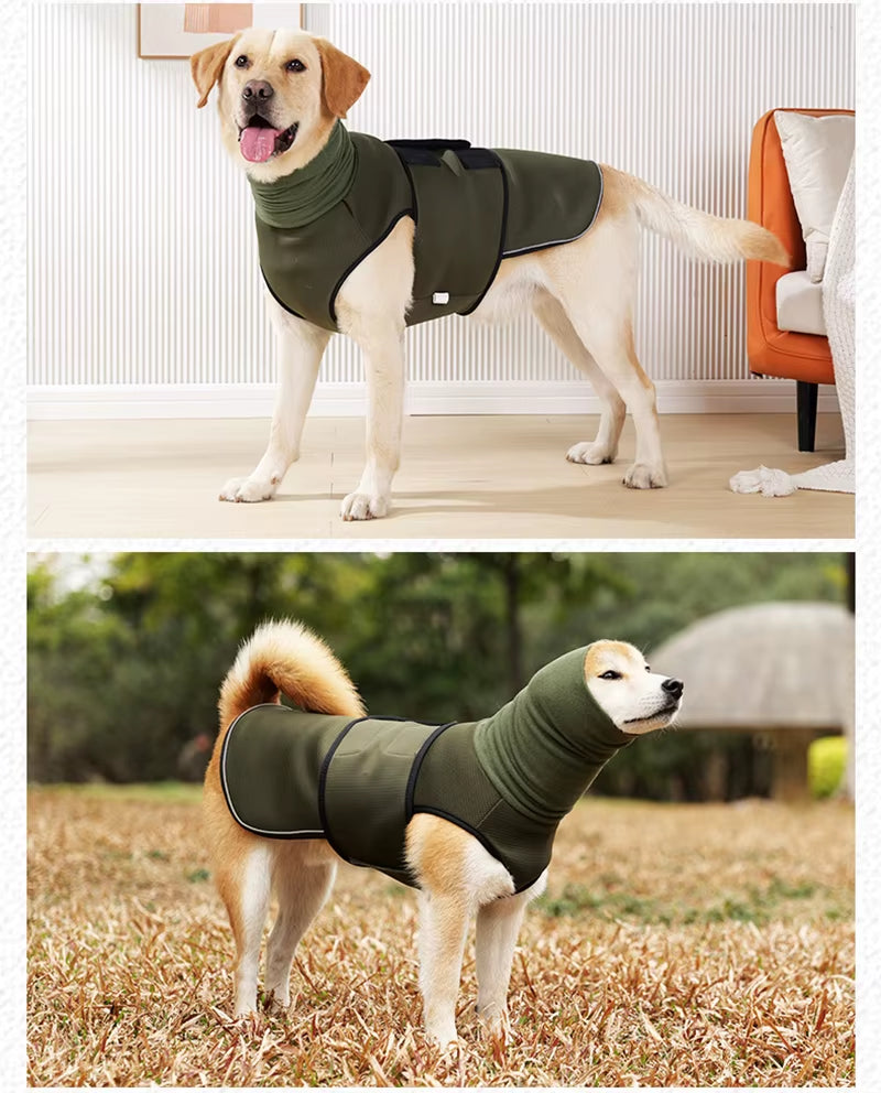 Thunder Stress Shirt Classic Dog Anxiety Jacket Army Green anti Anxiety Thunder Vest for Dogs Anxiety Calming Dog Clothes